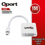 QPORT MİNİ DISPLAY(M) TO DVI(F) 24+5 ÇEVİRİCİ  (Q-MDD)