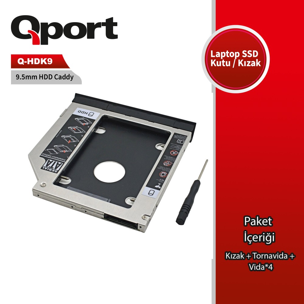 QPORT SSD/HDD 9,5" NOTEBOOK KIZAK (Q-HDK9)