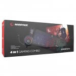 RAMPAGE KM-404 ARGENTI Rainbow Aydınlatmalı Gaming Q Klavye + Kulaklık + Mouse +