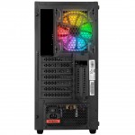 RAMPAGE ZUKO 600W 80+ BRONZE Siyah 4*14cm Rainbow Temperli Camlı ATX Mid-T Gamin