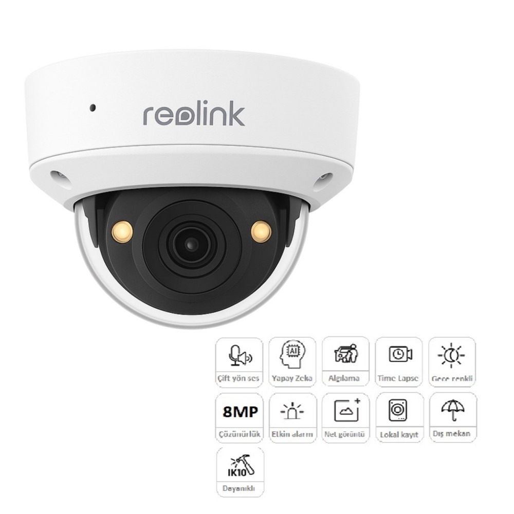 REOLINK P337 8MP 2.8MM IR DOME KAMERA(RENKLİ)