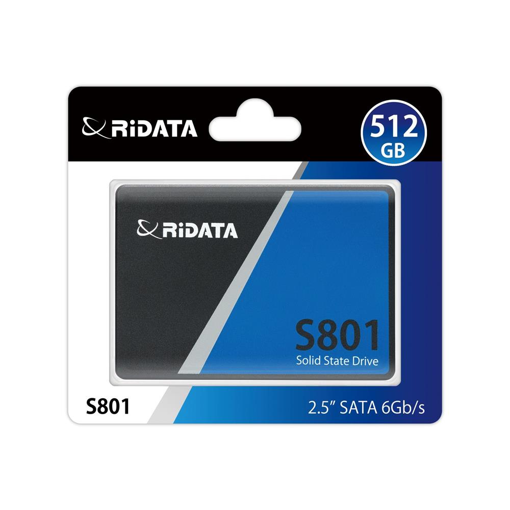 RiDATA 512GB 2.5" SATA3 S801 Read Up 520MB/s SSD Harddisk (6Gb/s)