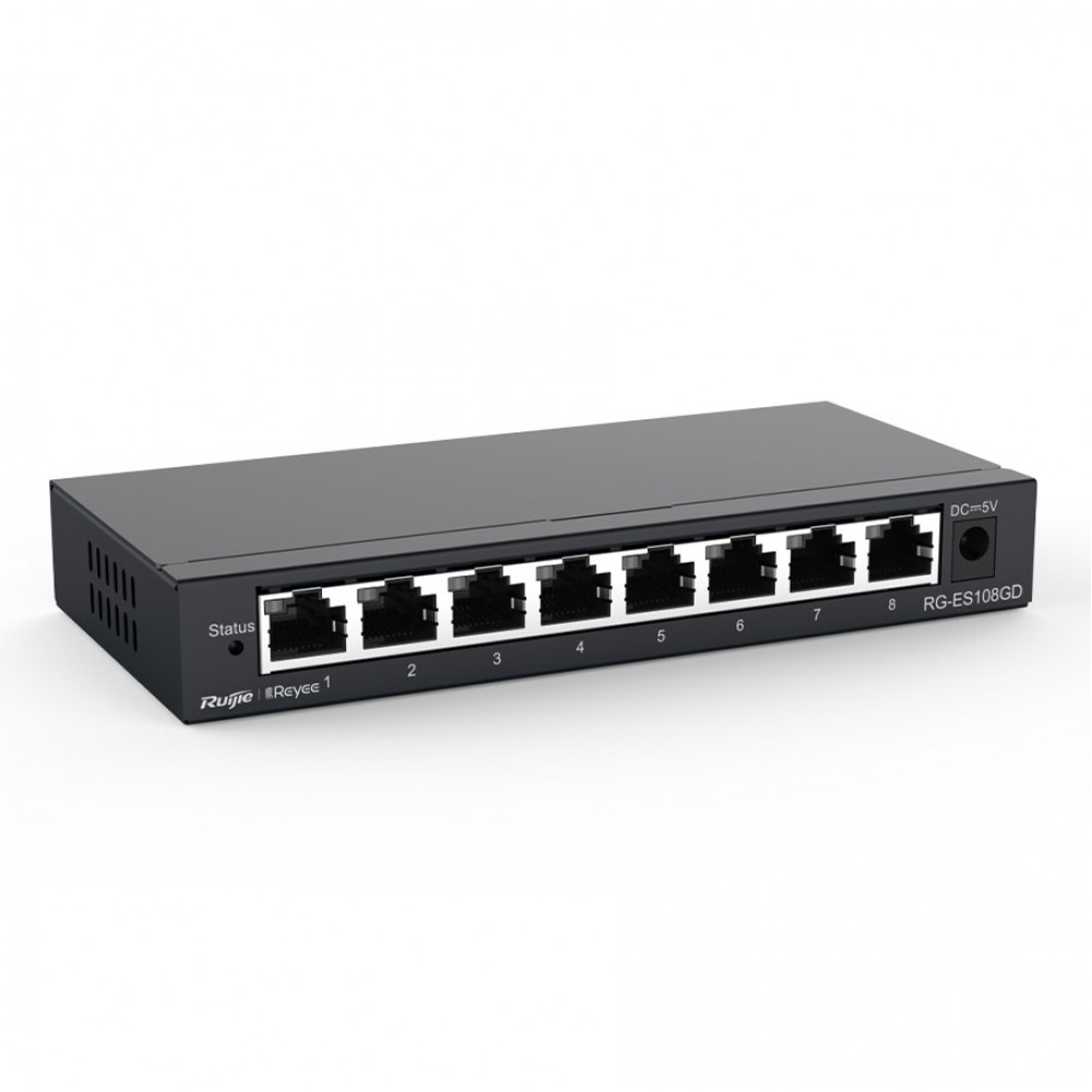 RUIJIE REYEE RG-ES108GD 8 PORT 10/100/1000 METAL YONETILEMEZ SWITCH