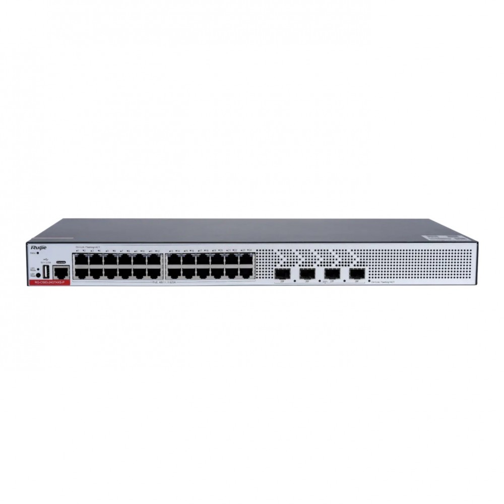 RUIJIE RG-CS83-24GT4XS-P 24-Port 1GE Poe 370W 4x10G SFP L-3 Yönetilebilir