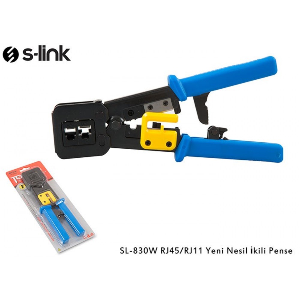 S-LINK SL-830W RJ45/RJ11 Yeni Nesil İkili Pense(Yeni Nesil JAK Uyumludur)