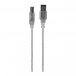 S-LINK SL-U2007  7m USB2.0  Şeffaf Yazıcı Kablosu