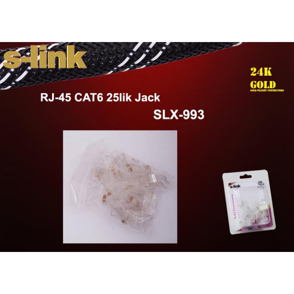 S-LINK SLX-993 RJ-45 CAT6 25'li Paket Jack