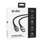 S-LINK SLX-HD4K03 19+1 HDMI to HDMI 3m Metal v2.0 4K (4096*2160) 60Hz Kablo