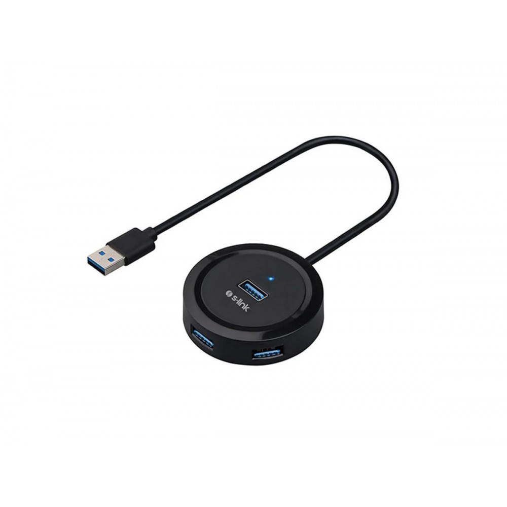 S-LINK Swapp SW-U300 4 Port USB3.0 Siyah USB Çoklayıcı Hub