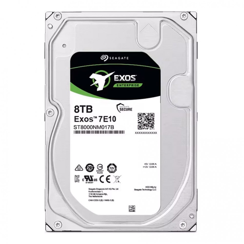 SEAGATE EXOS Enterprise 8 TB SATA 7200RPM 256MB 7/24 NVR, 1-8 Yuvalı  Nas için