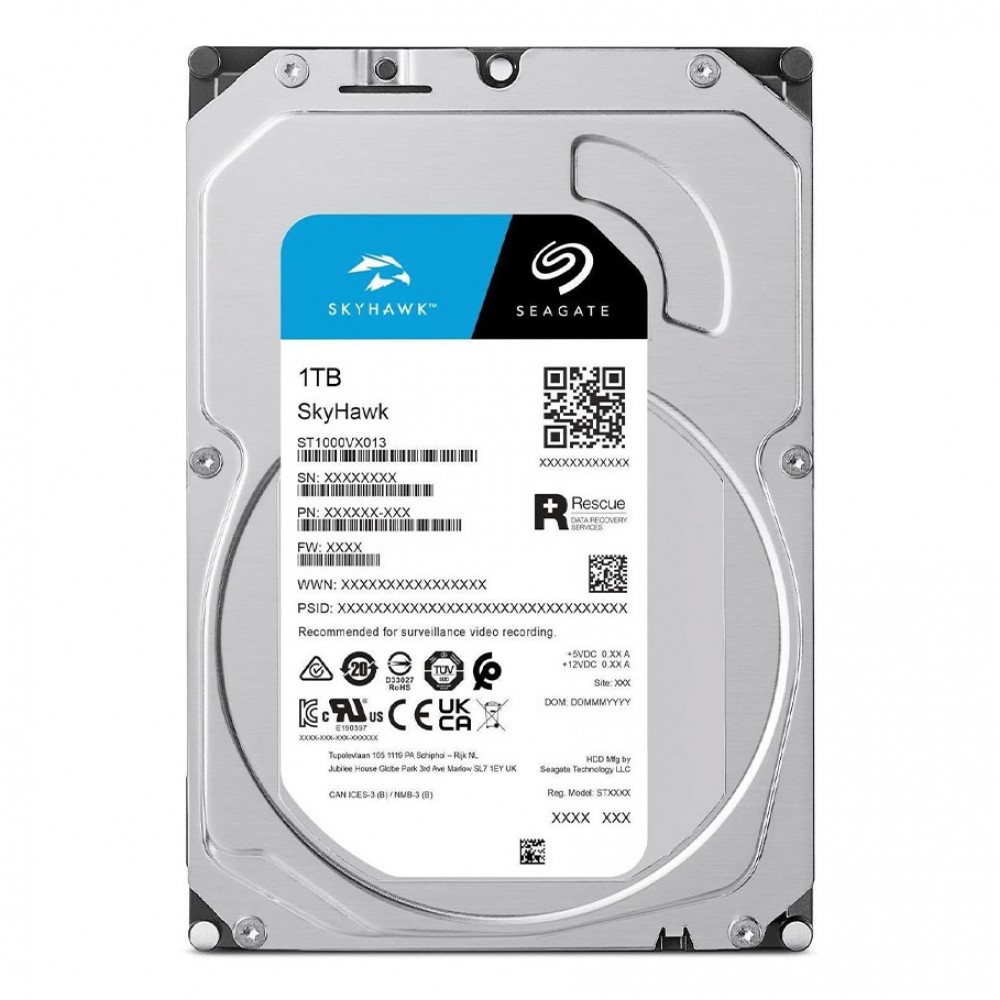 SEAGATE SKYHAWK 1 TB 64MB 5400RPM  SATA3.0 7/24 DVR,NVR için Güvenlik HDD