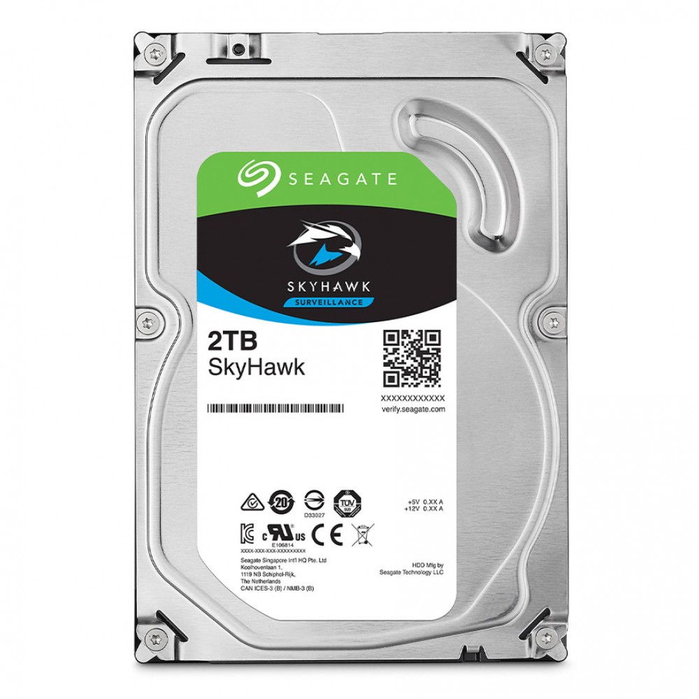 SEAGATE SKYHAWK 2 TB 256MB 5900RPM  SATA3.0  7/24 DVR,NVR için Güvenlik HDD