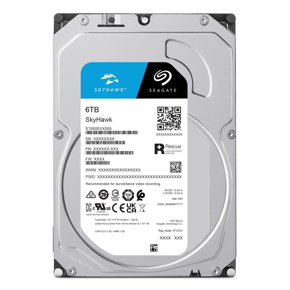 SEAGATE SKYHAWK 6 TB 256MB 5400RPM SATA3.0  7/24 DVR,NVR için Güvenlik HDD