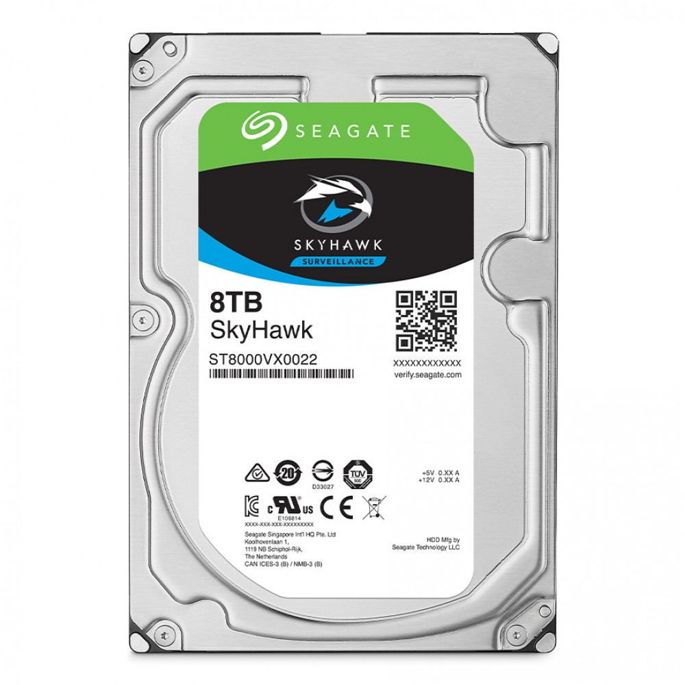 SEAGATE SKYHAWK 8 TB 256MB 5400RPM SATA3.0  7/24 DVR,NVR için Güvenlik HDD