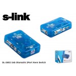 SL-2602 / S-LINK SL-2602 USB  ( 2 PC &1 EKR) KVM Auto Switch