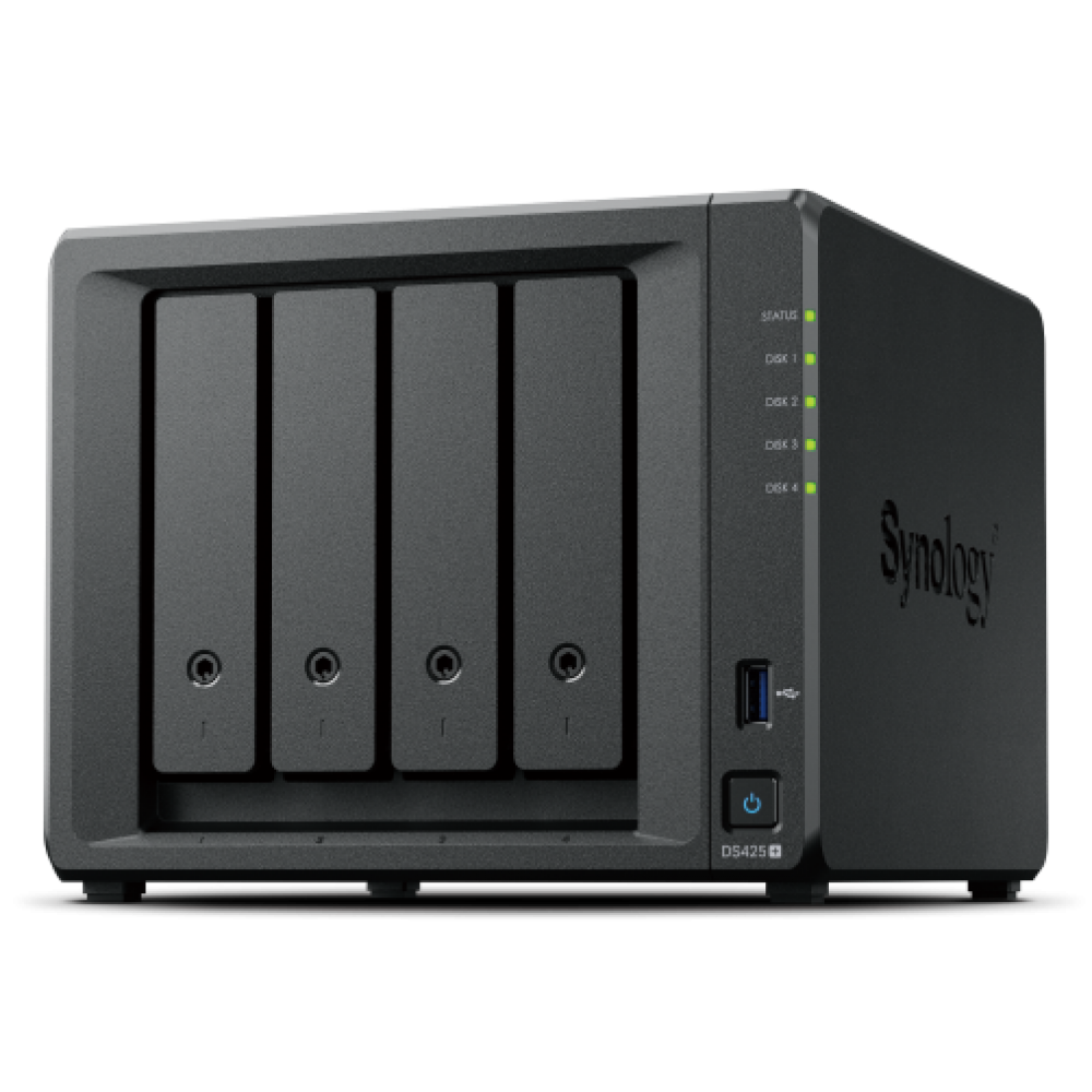 SYNOLOGY DS425+ (4 Yuvalı, 1xGE, 1x 2,5GE) Nas Depolama Ünitesi