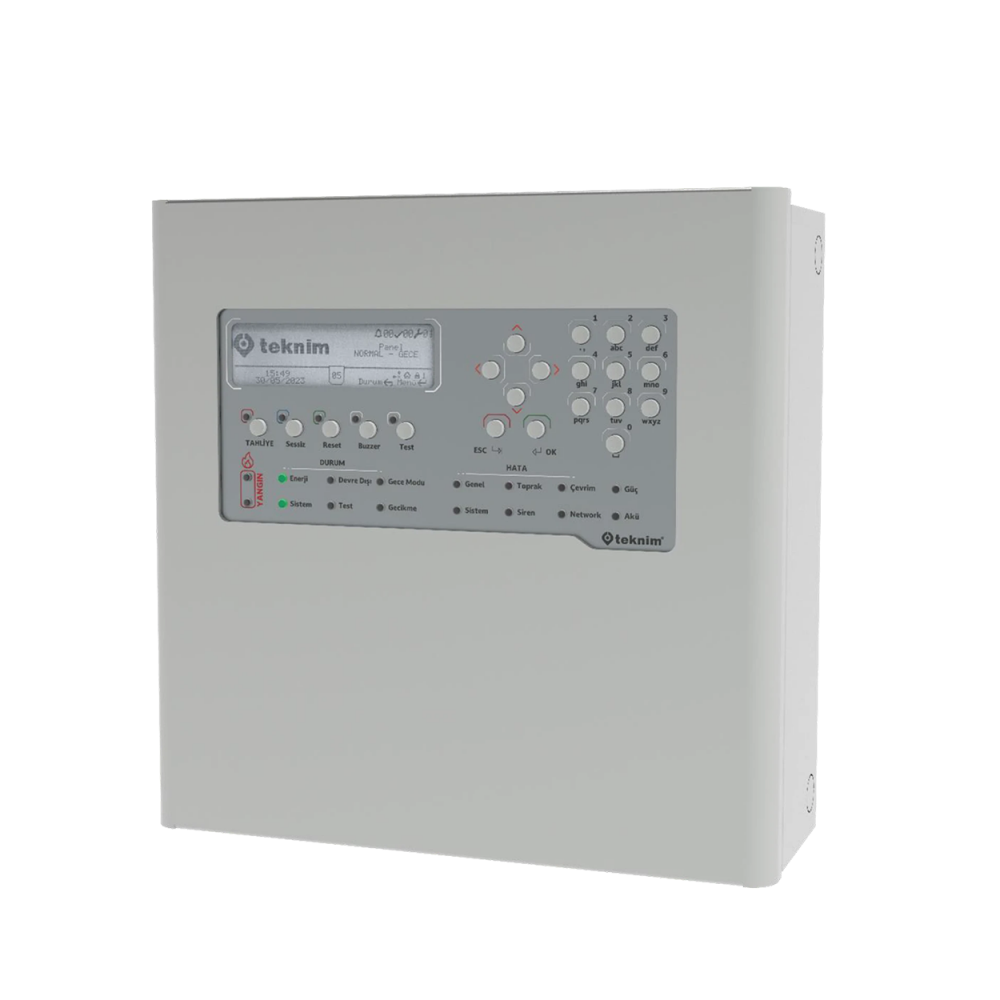 TEKNİM TFP-2214 Akıllı Adresli Yangın Alarm Paneli, 4 Loop