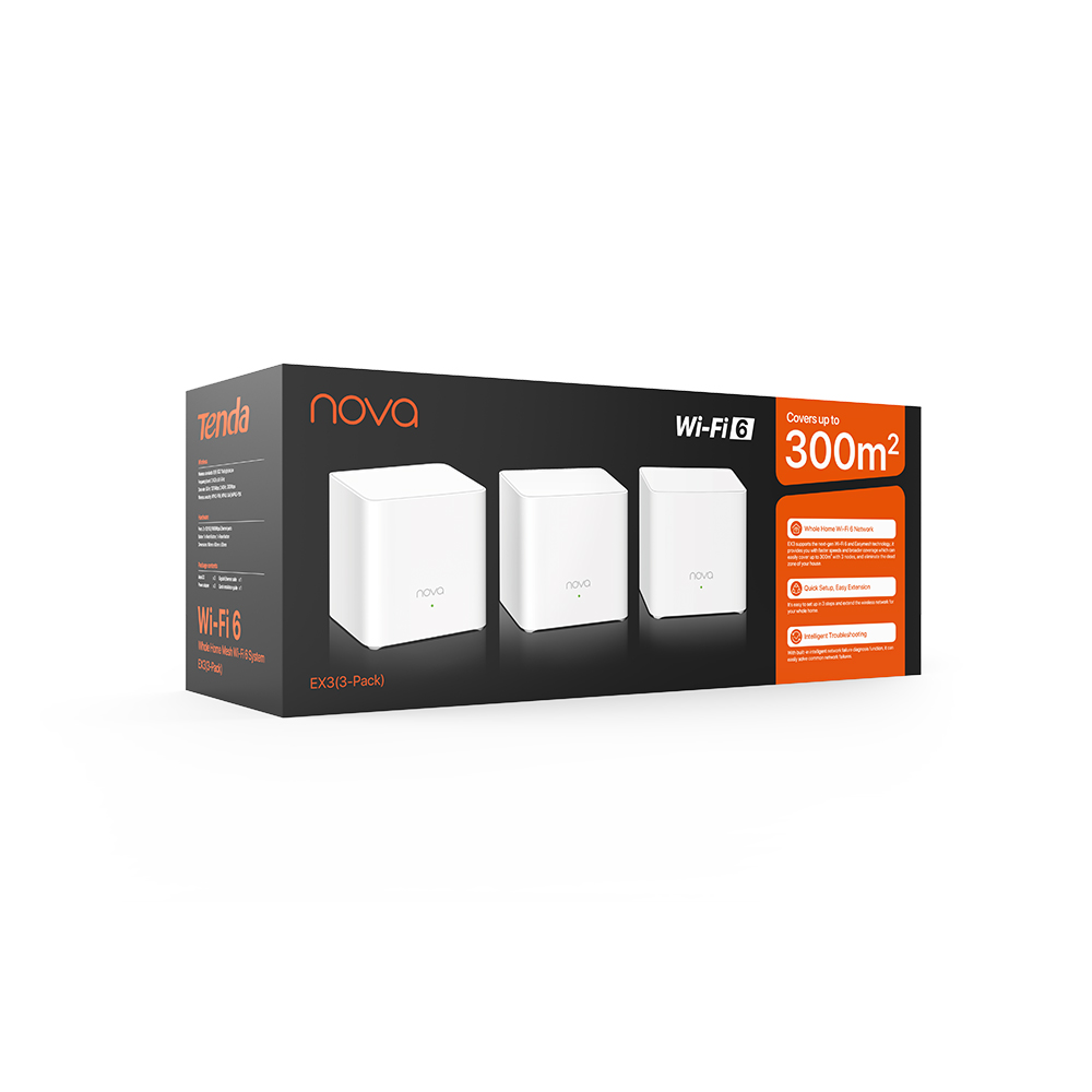 TENDA MX3-3-PACK AX1500 Dualband Mesh Router