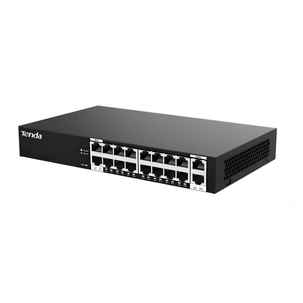 TENDA S218GPC-BH 16FE PoE+ Port (167W), 2x GE Uplink Switch