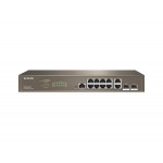 TENDA TEG5312F 8GE Port, 2GE Uplink, 2xSFP L3 Yönetilebilir Switch