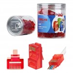 TRKLink EZ RJ45 KONNEKTÖR (KIRMIZI) 100 'lü PAKET YENİ NESİL