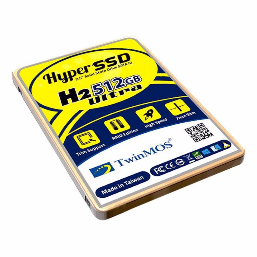 TwinMOS 512GB 2.5" SATA3 SSD 580Mb-550Mb/s TLC 3DNAND