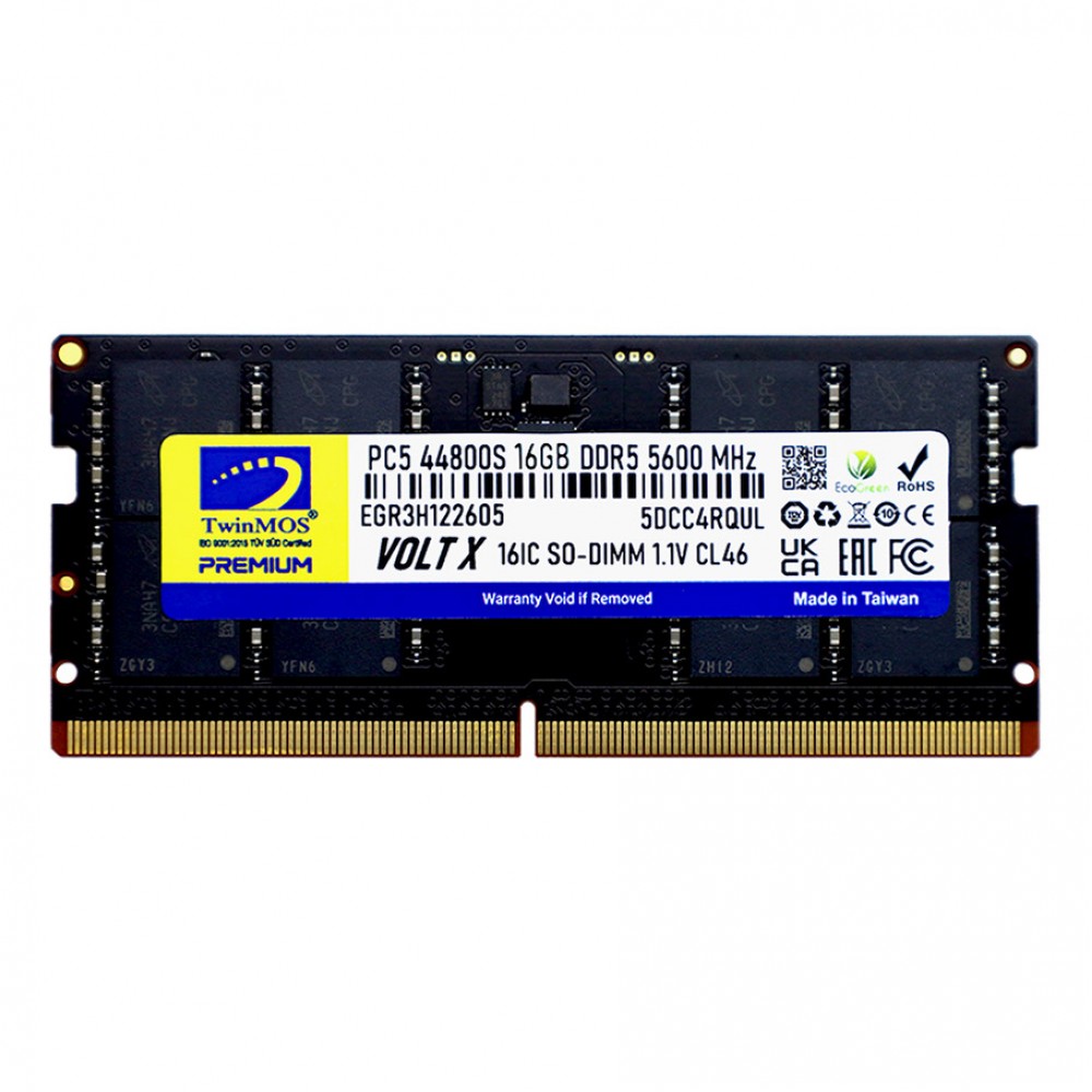TwinMOS Sodimm DDR5 16 GB 5600MHz CL46 Notebook Ram