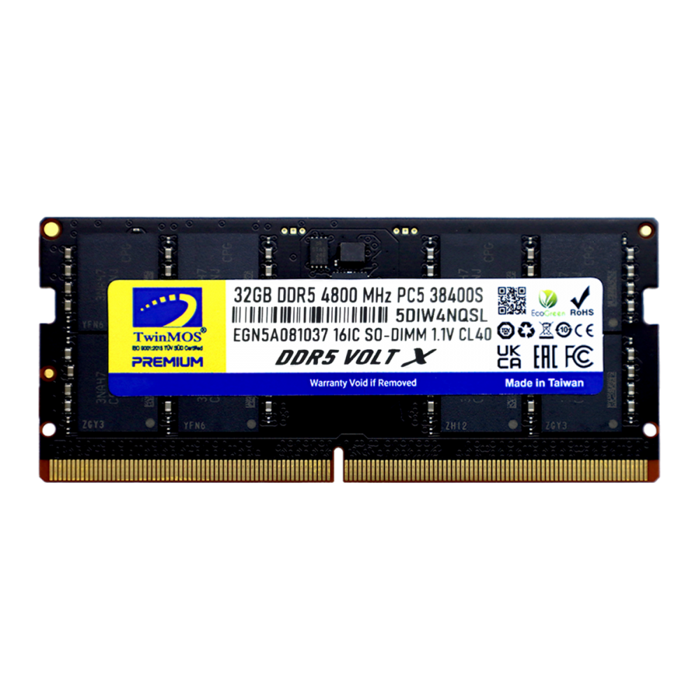 TwinMOS Sodimm DDR5 32 GB 4800MHz CL40 Notebook Ram
