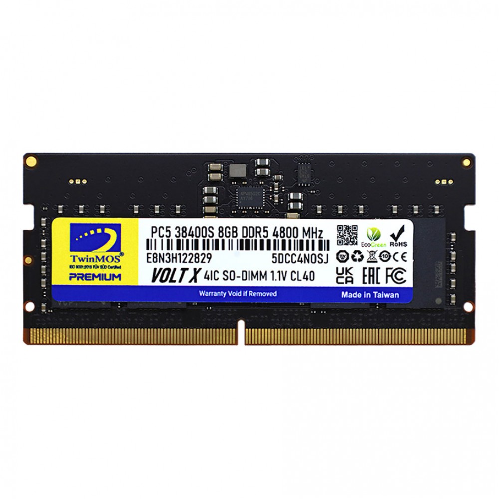 TwinMOS Sodimm DDR5  8 GB 4800MHz CL40 Notebook Ram