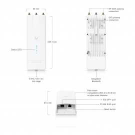 UBNT Wave MLO5 WiFi 7 , 5 Ghz 100 Km , 5+ Gbps , 10G SFP+ , 10GE Ethernet Pt